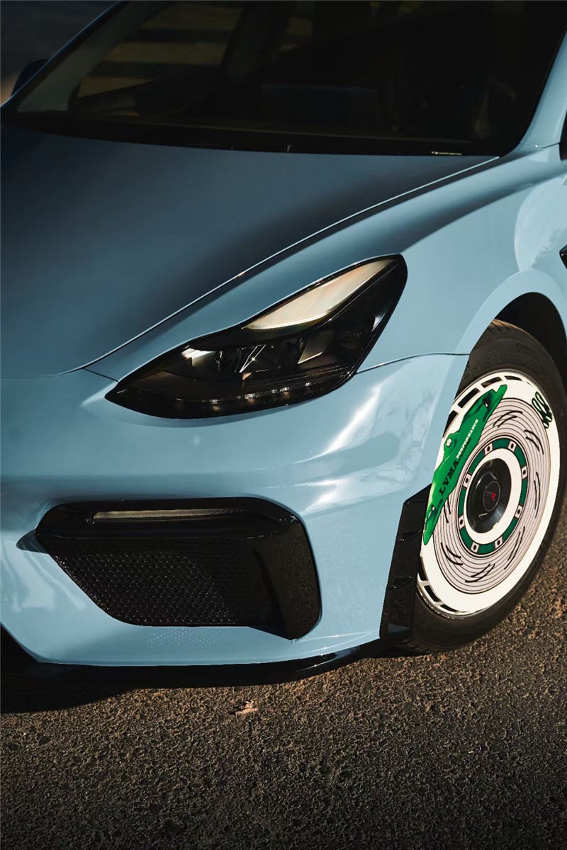 Auto Parts for Tesla Model 3 Body Kit PP Plastic Material MODEL 3 Upgraded GT4-style Front Bumper Body Kit