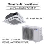 Solar Air Conditioner 36000 Btu 24000Btu Ceiling Cassette Air Conditioner 6Hp