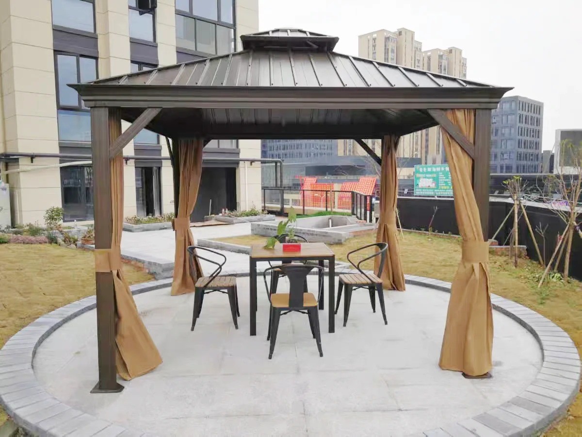 Hardtop Gazebo Metal Steel Roof Frame Aluminum Outdoor Gazebo