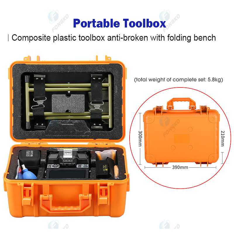 TFT Color LCD Display Fiber Optic Splicer , FONGKO Fiber Optic Splicing Machine