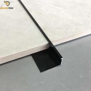 China Anodized Matt Black Aluminium Tile Trim Straight Edge Recycled Reusable factory