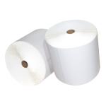 Barway 80mm White Vinyl Sticker Roll 5000pcs Plain Sticky Labels