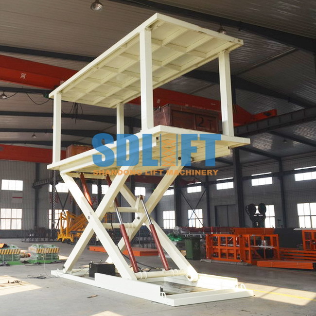 Automotive Hydraulic Scissor Lift For Basement Garage Parking 1 Or 2 Cars