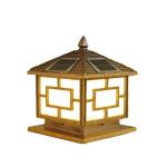6V 9W Led Solar Fence Post Lights Garden Outdoor Traditional Square