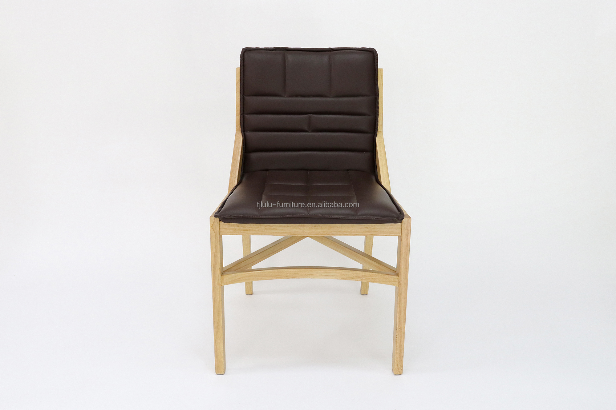 OEM Service Accepted Modern PU Leather Dining Chair for Solid Wood Furniture