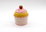 Colorful Ceramic Kitchen Canisters / Ice Cream Cone Jar With Strawberry Shaped