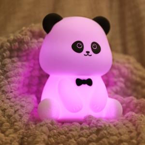 China Gentleman Panda Night Light Kneading and Relieving Stress Office Ornament Bedhead Companion Sleep LED Desk Lamp factory