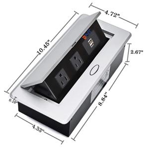 recessed socket type pop up socket desktop outlet box with charger power socket