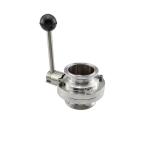 Food Grade Quick Installation Butterfly Valve DIN 3A SMS Stainless Steel 304 316