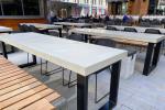 Gardens Outdoor Concrete Furniture GRC Tables Seating Bench
