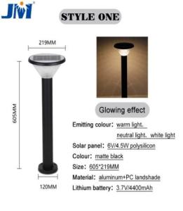 China Solar Led Garden Lawn Lights Lanterns Warm White Super Bright Landscape 219x605mm factory