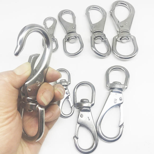 Stainless Steel Polished Swivel Snap Hook for Mining and Healthcare Applications