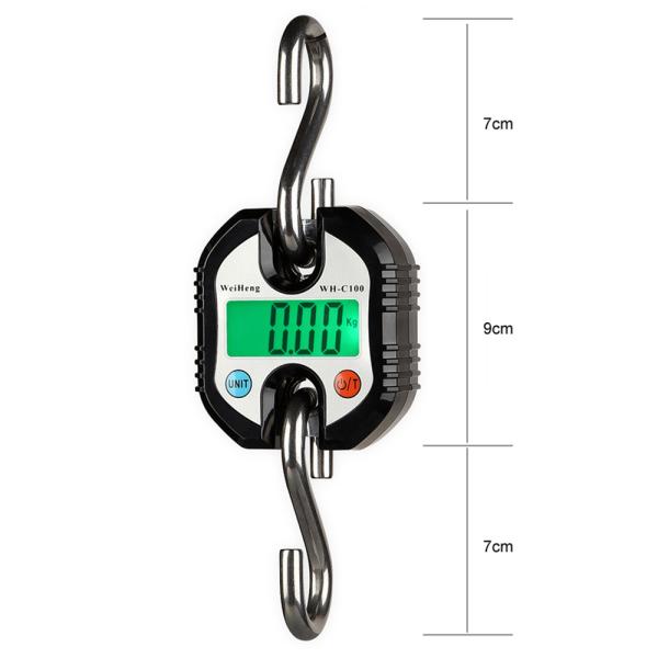 ABS Plastic WH-C100 Electronic Hanging Crane Scale 150kg Unit lb within by Weiheng