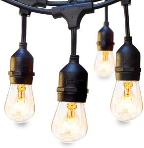 China 48ft 15 Sockets Outdoor Commercial Grade LED String Lights factory