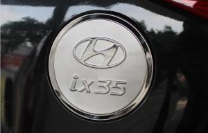 China Custom Auto Body Trim Parts , Stainless steel Fuel Tank Cap Cover For Hyundai Tucson IX35 2009 factory