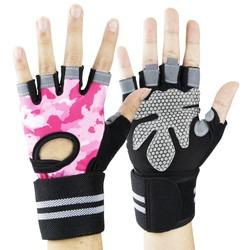 China Nylon Fingerless Weight Lifting Gloves Fitness Workout Tools 150g factory