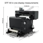 217 KG 2024 60cm Commercial Inkjet DTF Printer Printing Design Two i1600 Speedy