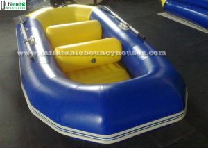 China Water Adventure Race Inflatable Rafts Inflatable Fishing Boats Yellow / Blue factory