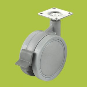 China China supplier double wheel casters swivel plate caster with brake factory