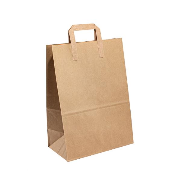 China Handle Custom Paper Bag Recycled Brown Paper Bag With Logo Printed factory