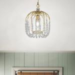 Anti Corrosion K9 Led Crystal Pendant Light Metal Clear AC85 - 265V