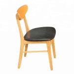 Modern Luxury Metal Wood Dining Chairs Restaurant Eco - Friendly Simplicity