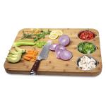 Kitchen Moso Bamboo Butcher Block With Stainless Steel Bowls OEM