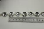 Beautiful customized silver color diamond hardware iron 17 mm luxury chain for