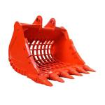 Q355B Excavator Skeleton Bucket Yellow Black Sieve Excavator Crusher Bucket