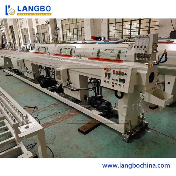 PE Pipe Extrusion Line overview showing complete production setup