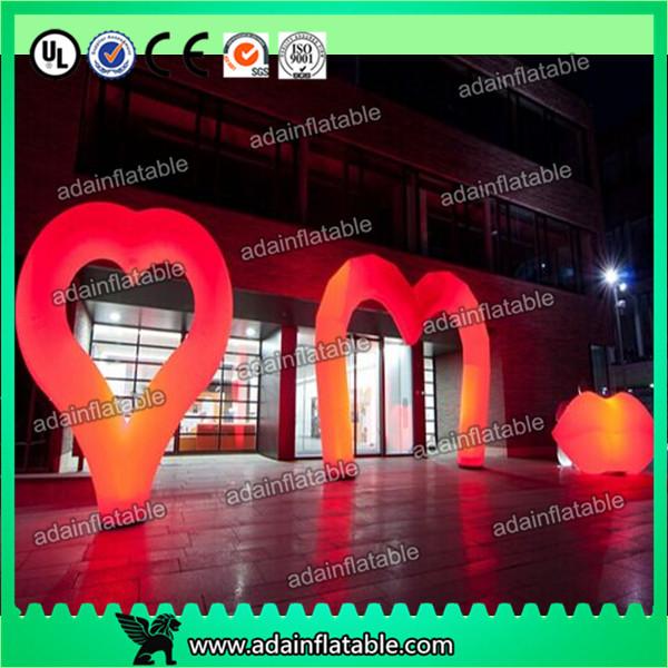 Valentine'S Day Decorative Inflatable Lighting Balloon Colorful Love Letters