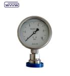 SS316 Silicone Sanitary Pressure Gauge 100mm 1.6% Accuracy