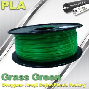 China Grass Green biodegradable 3d printer filament PLA 1.75mm materials factory