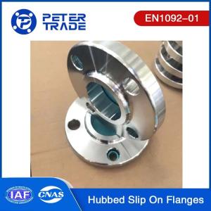 China EN1092-01 European Standard DN 10 To DN300 Carbon Steel/ Stainless Steel Hubbed Slip On Flange For Oil And Gas Pipeline factory