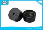 Small Size Micro Piezo Buzzer 12V Black D14 x H7.5mm For Telecommunication