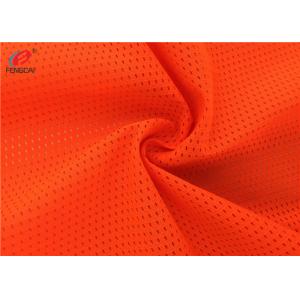 Polyester Warp Knitting Vest Mesh Fluorescent Material Fabric For Uniform