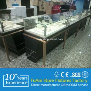 China wooden jewelry display showcase/store jewelry stand factory