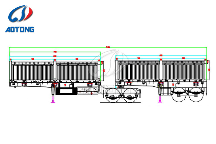10 Steel Spring Suspension Super Link Side Dump Semi Trailer with 30 tons Max Payload