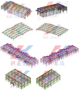 China Custom acceptable Architectural engineered steel structural buildings by KXD factory