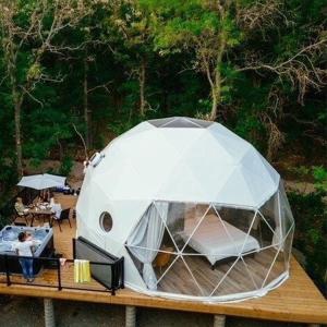China Garden House Outdoor Igloo Glamping Resort Geodesic Dome Tent For Sale factory