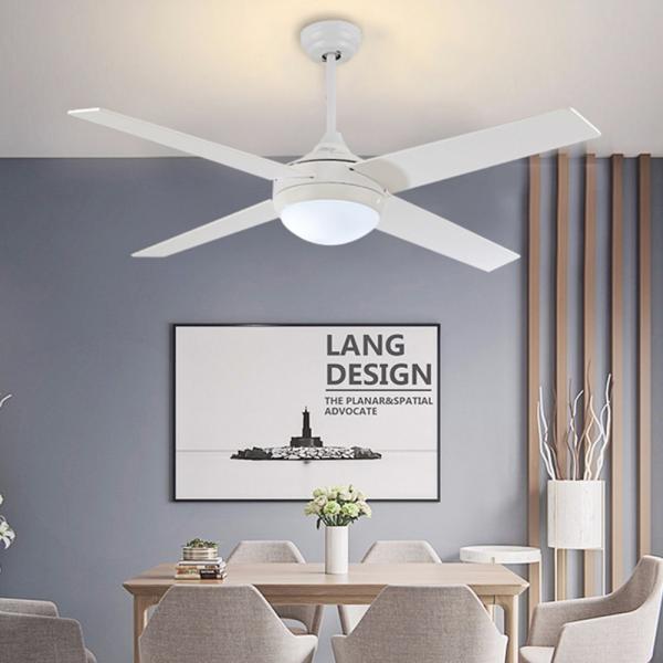 Remote Control Ceiling Fan Light Nordic Modern Dinning Room Bedroom Living Room