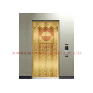 PVC Flooring VVVF 1.75M LED Vertical 10 Passenger Lift With Elevator Brakes