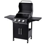 Outdoor BBQ Stove High Temperature Gas Grill with Wheels 63.5*61.5*51.5cm