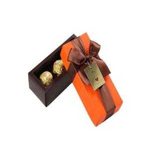 China 3pcs chocolate lid and base gift box Folding 6 pcs chocolate packaging box factory