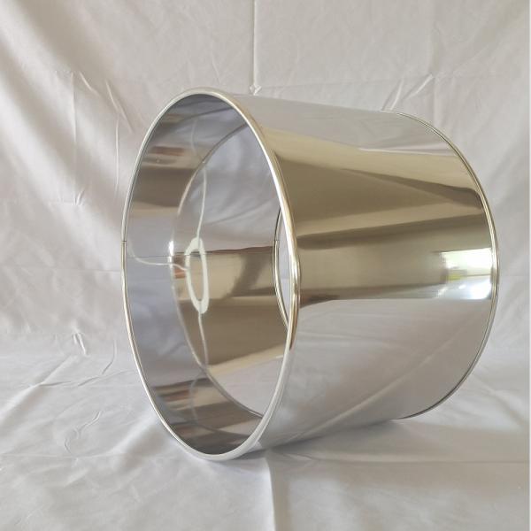 China Drum Polypropylene Lampshade 200mm Shinny Sliver Polished factory