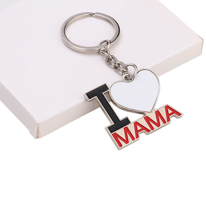 Sublimation Father Mother'S Day Gift Blank Keyring For Sublimation Photos Printing