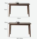Modern Nordic Wood Dining Table And Chair Set With Rubber Wood Frame For Home