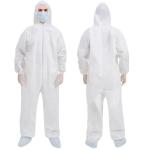 Odorless Medical Protective Clothing Microporous Disposable Coverall With Hood