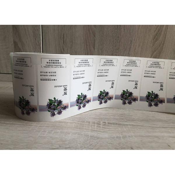 Full color printed waterproof clear vinyl shampoo bottle packaging sticky labels