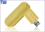 Twister USB Thumb Drive Natural Wood Bamboo Material Capless Design